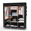 STOFFSCHRANK - Schwarz, Textil (45/175/130cm) - Intirilife