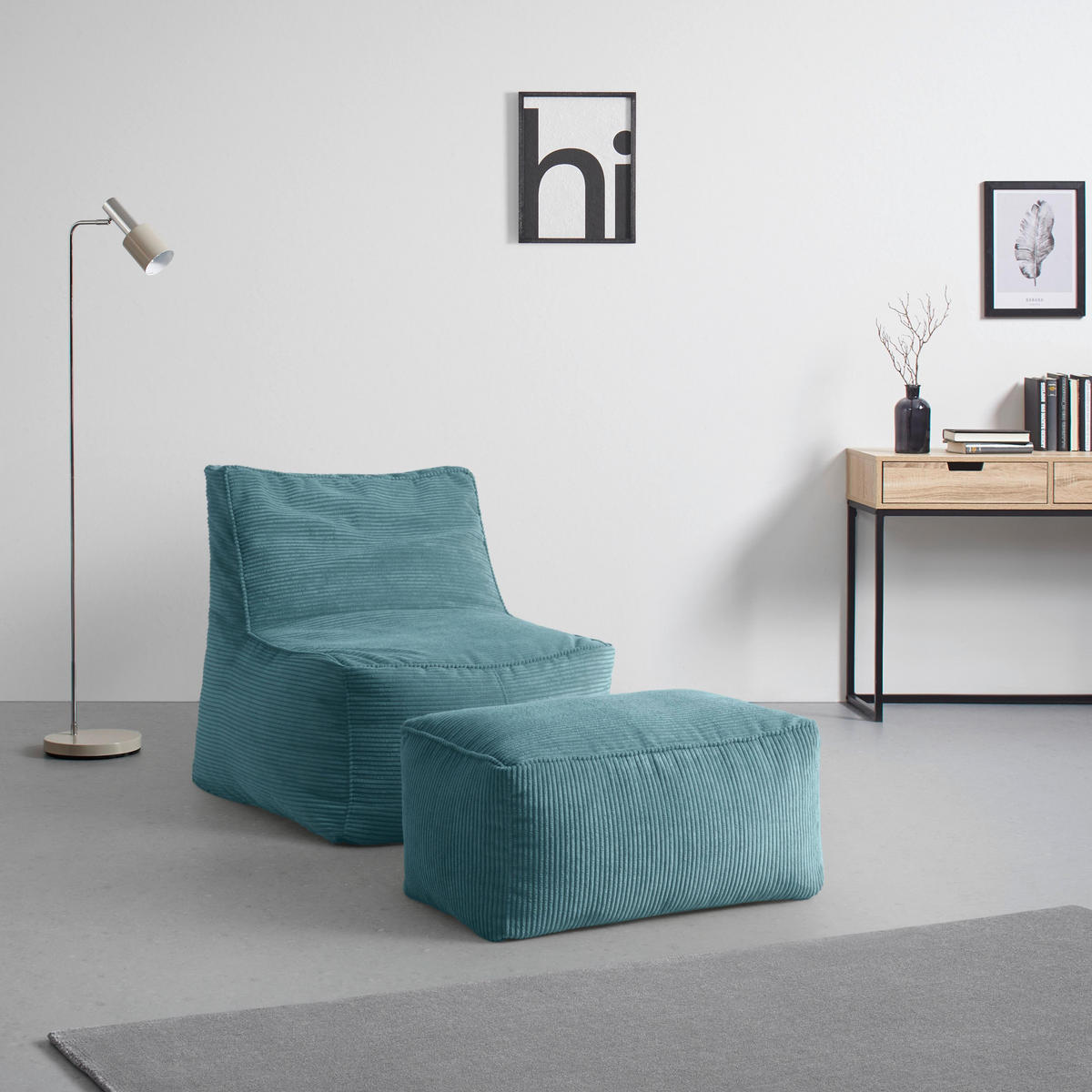 SITZSACK Caroline Petrol - Petrol, Textil (75/84/88cm) - Mömax