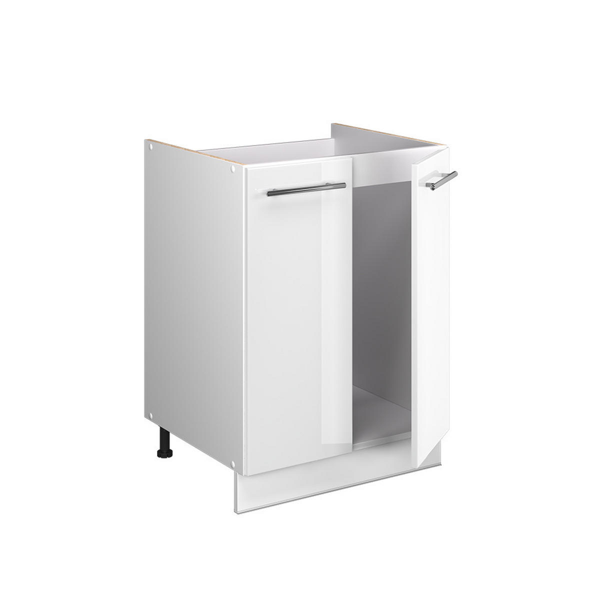 SPÜLENUNTERSCHRANK Fame-Line, Weiß Hochglanz/Weiß, 60 cm - Weiß Hochglanz/Weiß, Holzwerkstoff (60/82/60cm) - Vicco