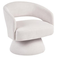 DREHSESSEL Cremeweiß Eidal - Weiß, Textil (68/71/68cm) - Beliani