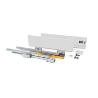 AUSSENSCHUBLADE Concept 30Kg Höhe 138mm, Tiefe 400mm, Stahl, Weiß lackiert - Weiß, Metall (23/6/42cm) - EMUCA