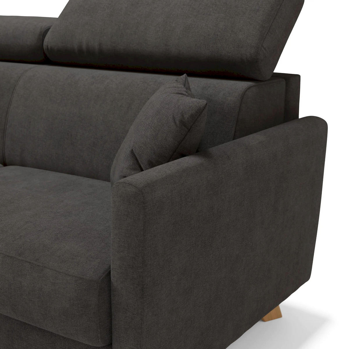 SCHLAFSOFA Francy - Anthrazit, Metall (200/92/97cm) - Divani.store