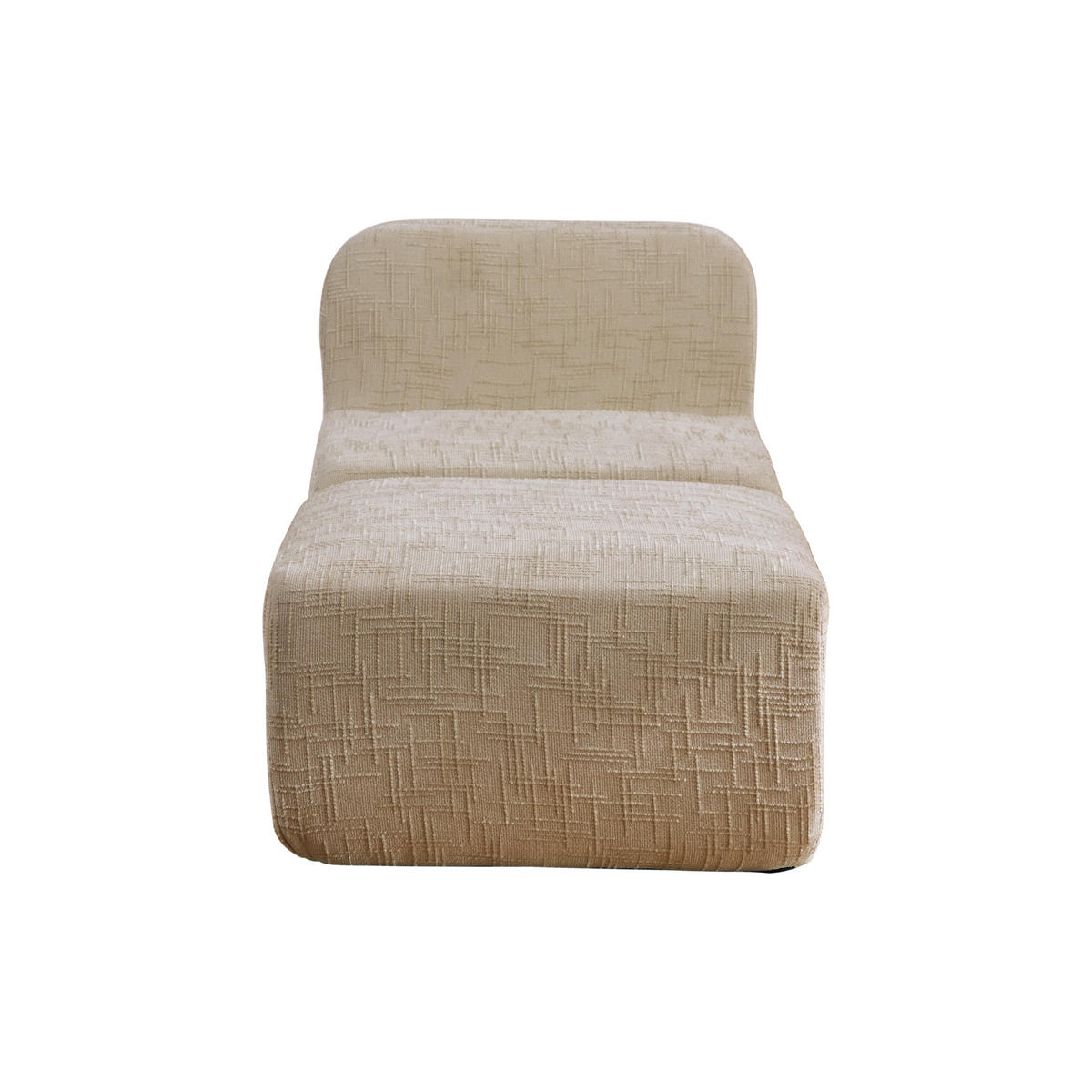 SESSEL DE-35117 mit Ottoman Hellkhaki - Sandfarben, Textil (182.5/73/76.5cm) - ComfortXL