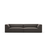 SOFA Ruby aus Samt dunkelgrau 4 Sitzplätze - Dunkelgrau, Textil (93/69/302cm) - Micadoni