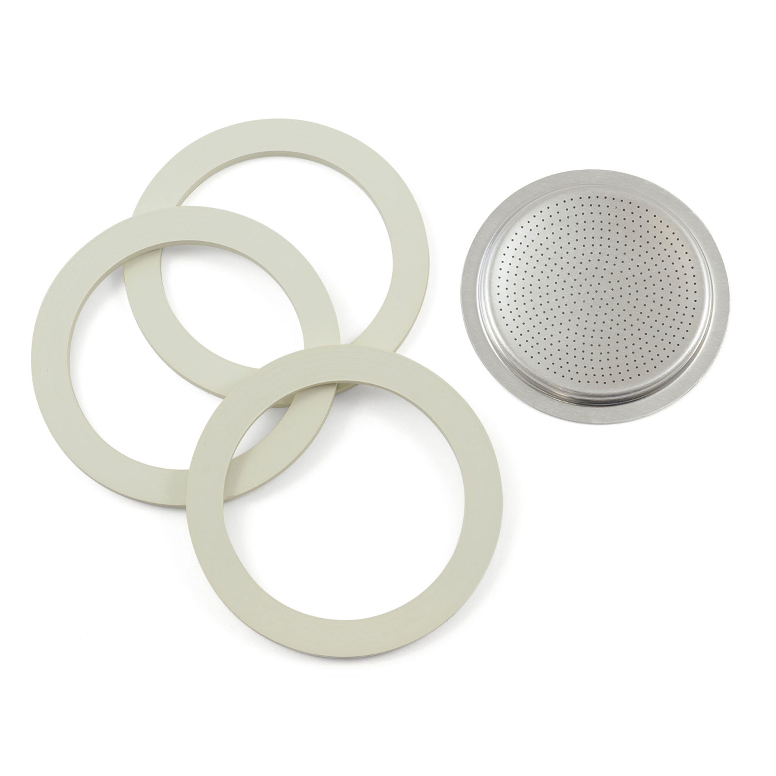DICHTUNG UND FILTER für Espressokocher 1 Tasse, Ø 51 mm - Silberfarben, Metall - Bialetti