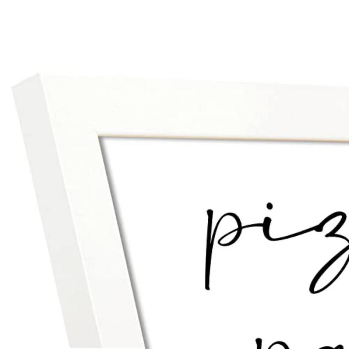 POSTER Set mit 4 Küche TypografieStil A3 Weißer Rahmen - Weiß, Papier (29.7/3cm) - Nacnic