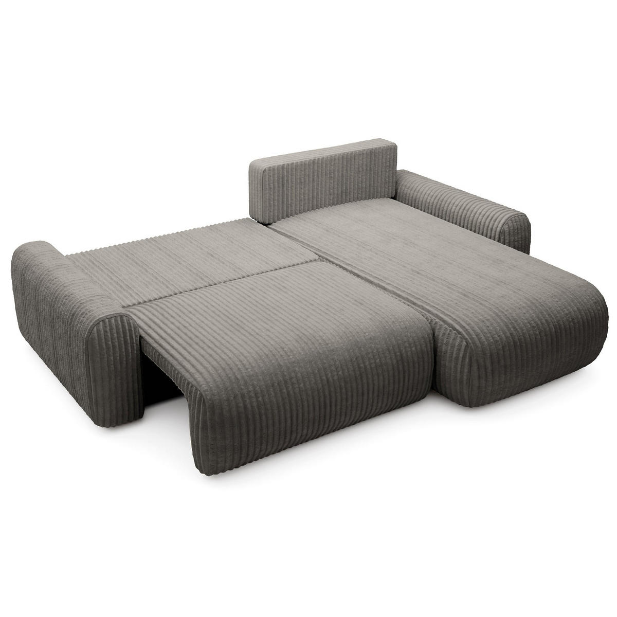 ECKSOFA Lelu Dunkelbeige beidseitig - Schwarz/Cappuccino, Kunststoff/Textil (245/165cm) - Selsey