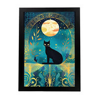 POSTER Tarot Rosina Wachtmeister A4 Schwarzer Rahmen - Schwarz, Papier (29.7/5/21cm) - Nacnic