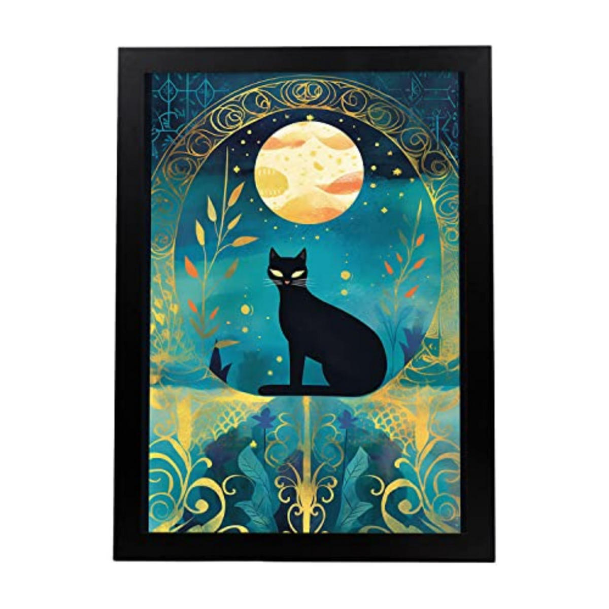 POSTER Tarot Rosina Wachtmeister A4 Schwarzer Rahmen - Schwarz, Papier (29.7/5/21cm) - Nacnic