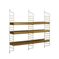 METALL-WANDREGAL L98cm - Oxa - Messing - Messingfarben, Metall (98/100/21cm) - Drawer