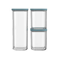 VORRATSDOSEN Modula Nordic Green 3er Set - Türkis, Kunststoff (14.8/22.8/18.5cm) - Mepal