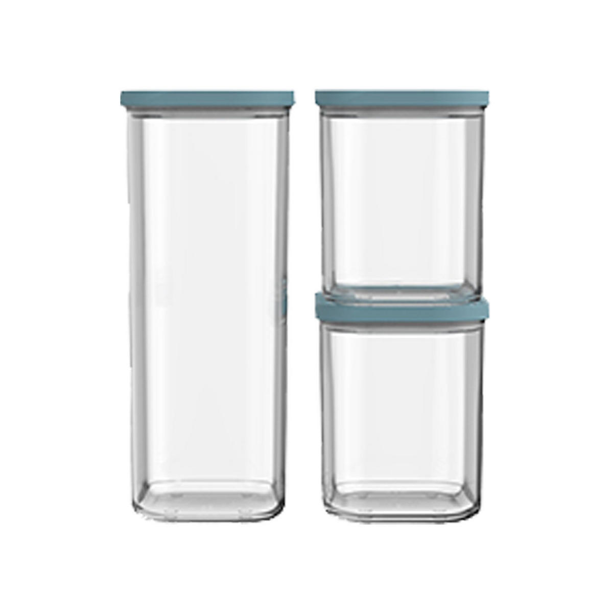 VORRATSDOSEN Modula Nordic Green 3er Set - Türkis, Kunststoff (14.8/22.8/18.5cm) - Mepal