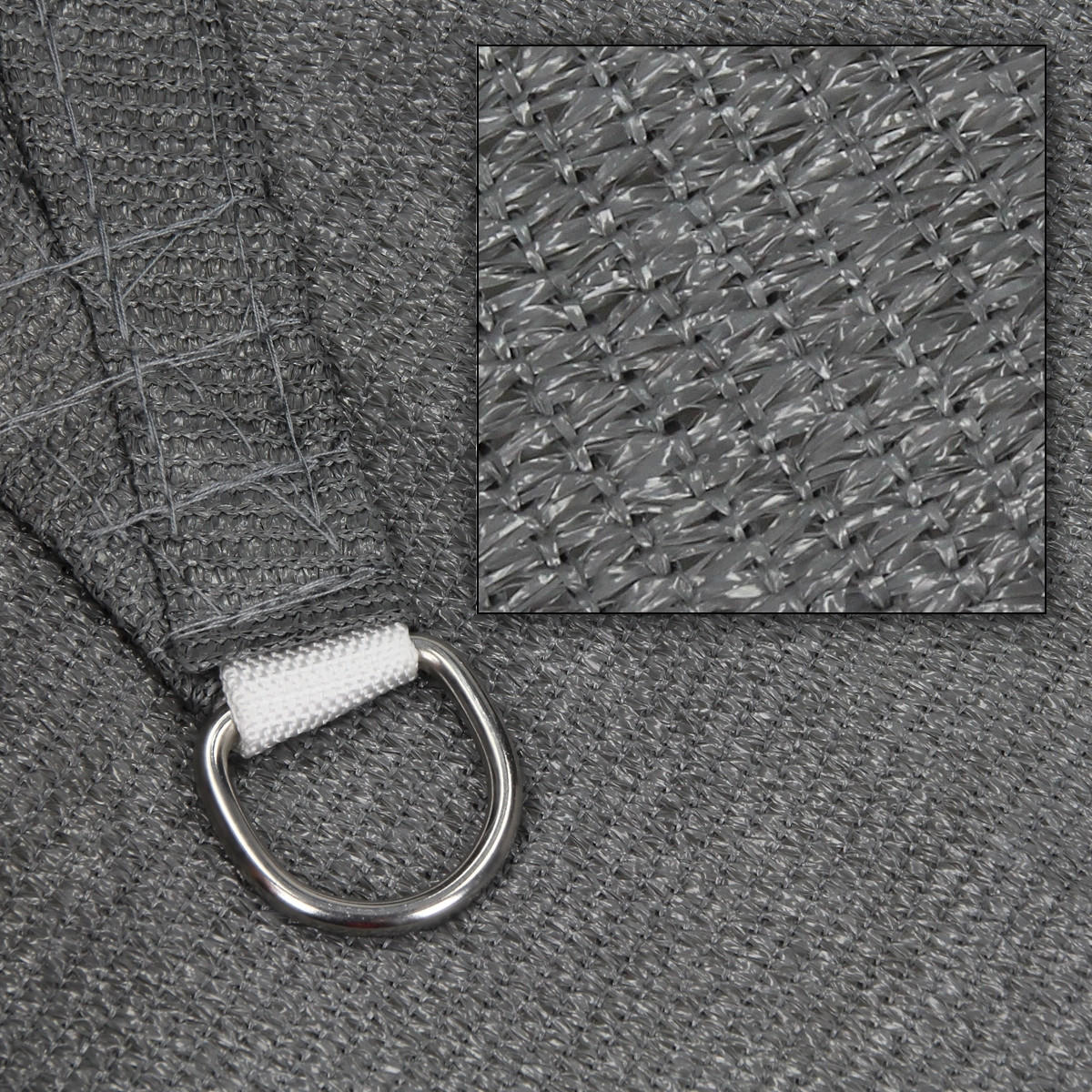 SONNENSEGEL - Grau, Textil (360/360cm) - ECD-Germany