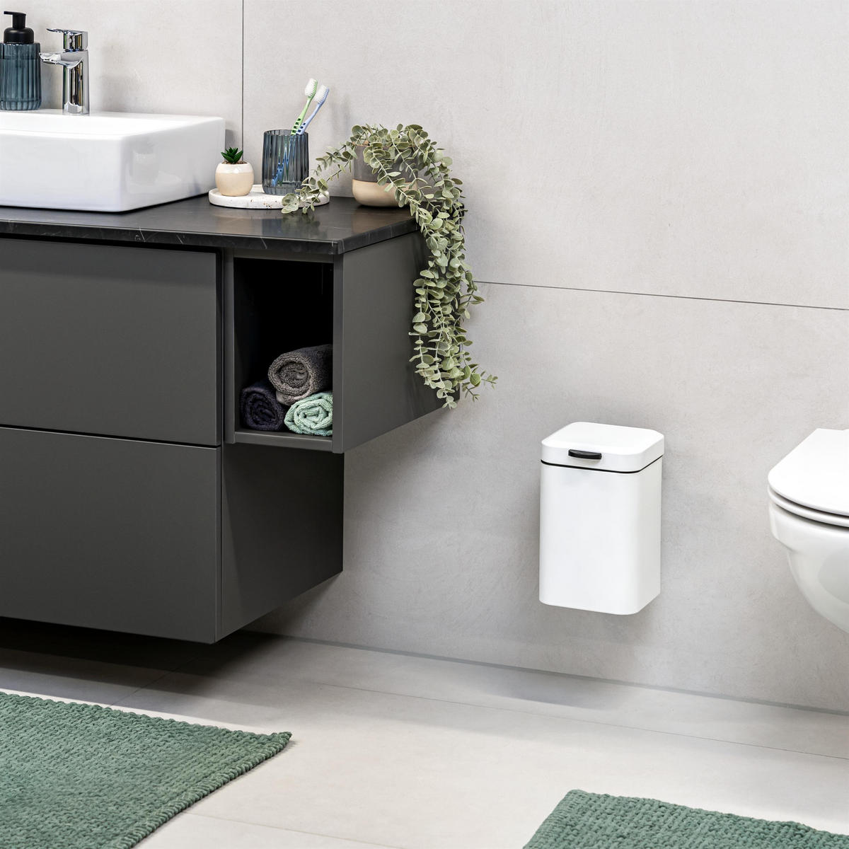 WAND-KOSMETIKEIMER 3 Liter, weiß - Weiß, Metall (16/24/23cm) - bremermann