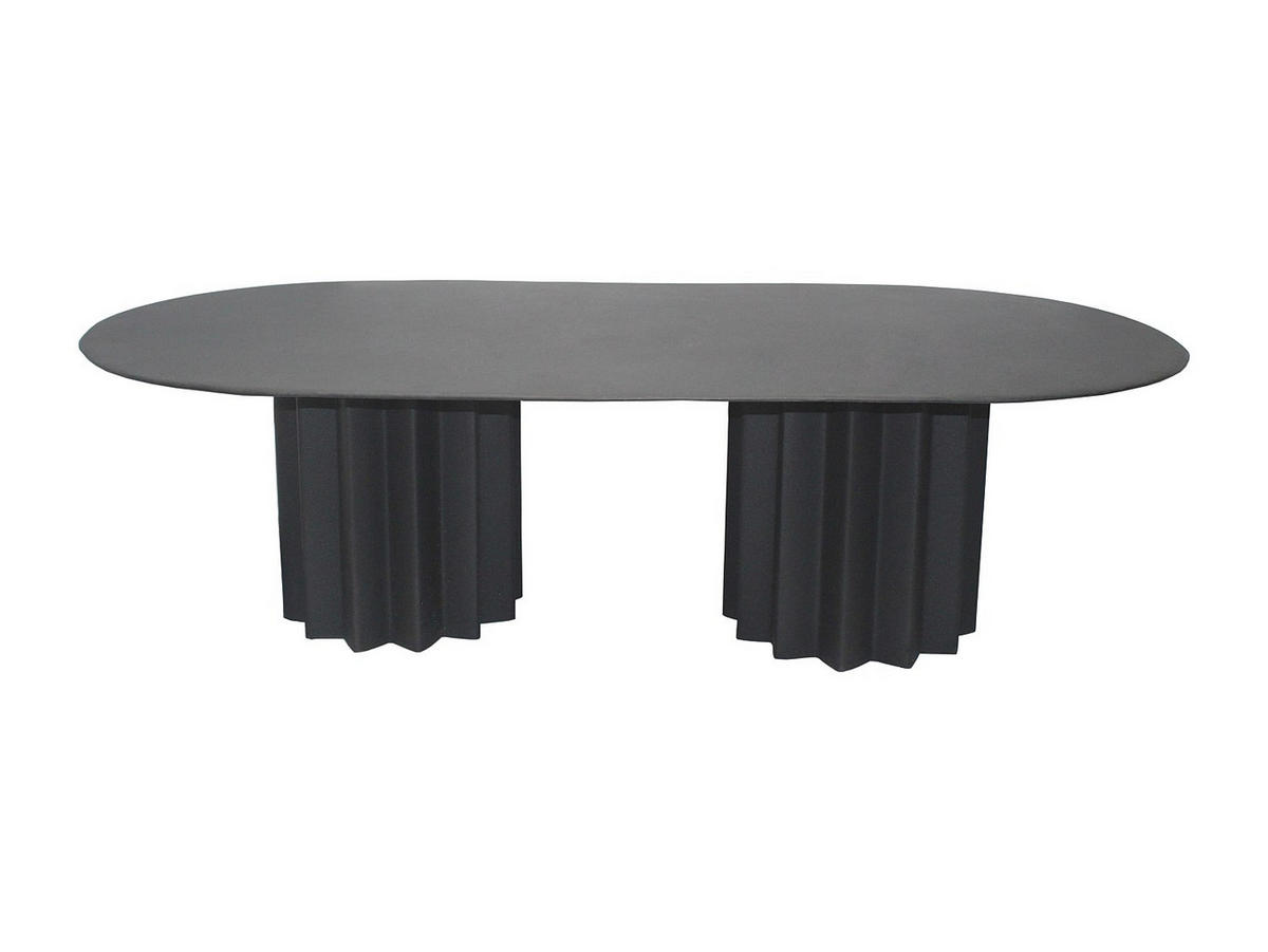 COUCHTTISCH nicht ausziehbar - 125cm x 63.5cm - Metall - schwarz - ZABANIA - Schwarz, Metall (63.5/125/35.5cm) - Vente-Unique