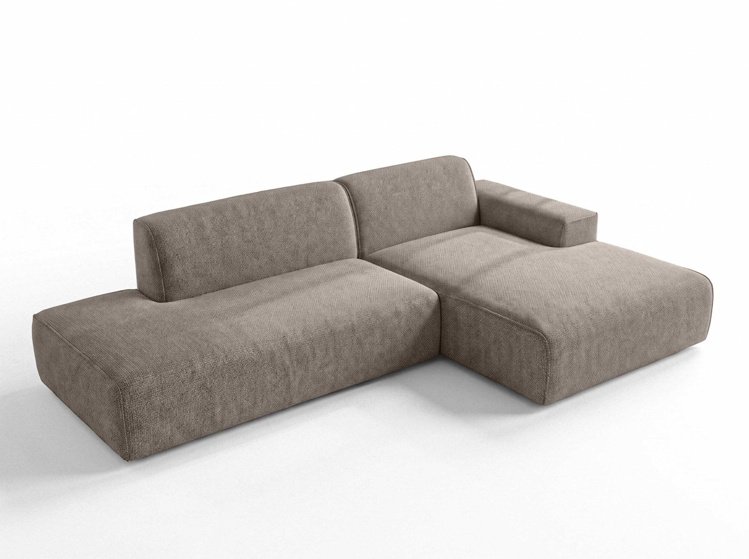 ECKSOFA L Form Didim Duo Braun 288/162/80 cm – stilvolle kleine Eckcouch Rechts - Schwarz/Braun, Kunststoff/Textil (162/288cm) - AX Living