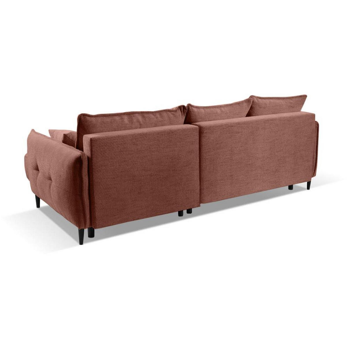 ECKSCHLAFSOFA Sycylia rechts rot - Rot/Schwarz, Textil (244/165cm) - Beautysofa