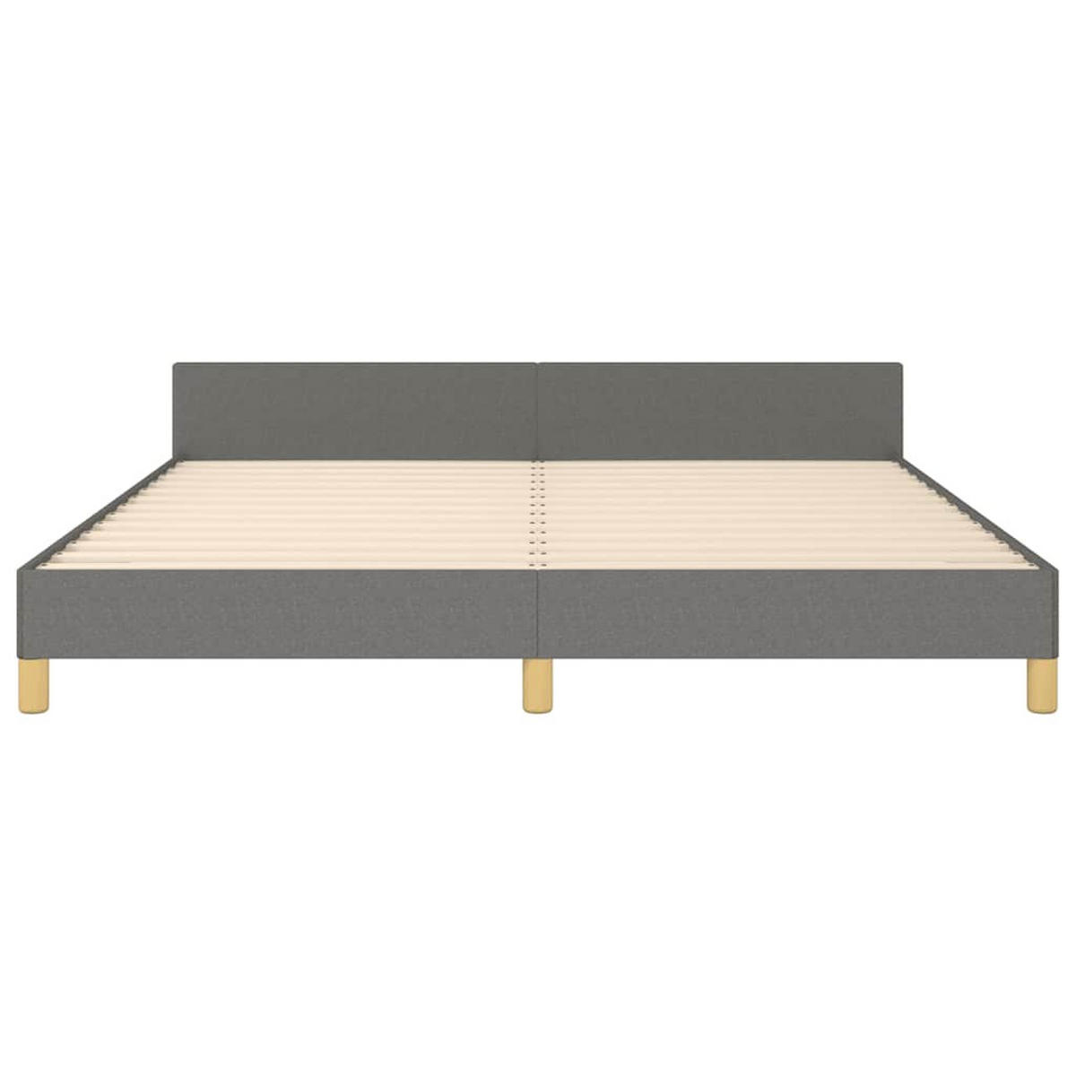 BETTGESTELL Ohne Matratze Dunkelgrau 180/200 Cm Stoff - Grau, Holz (180/200cm) - vidaXL