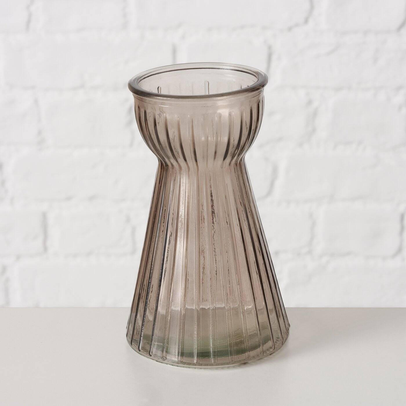 VASE Hyacintha 15 cm - Taupe, Glas (15cm) - Boltze Home