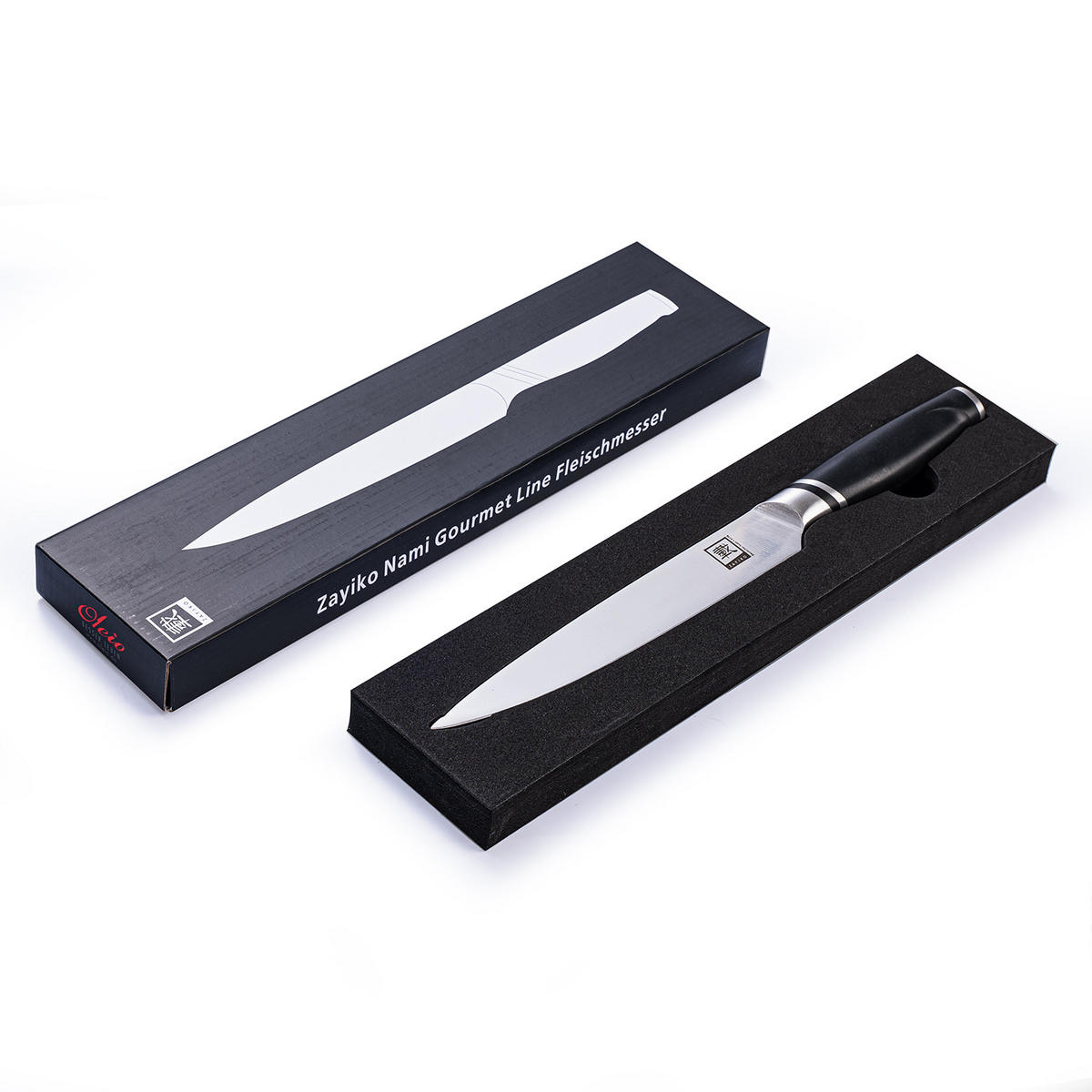 FLEISCHMESSER 20,5 cm - Schwarz, Metall (34cm) - Zayiko