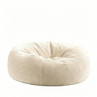 SITZSACK 130x120x60cm Bequemer Lesesessel für Erwachsene - Beige, Textil (120/28/130cm) - Raelunyi