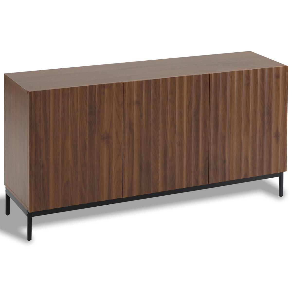 SIDEBOARD 150x40x80 cm mit 3 Türen und Eiche-Dekor - Naturfarben, Holzwerkstoff (150/80/40cm)