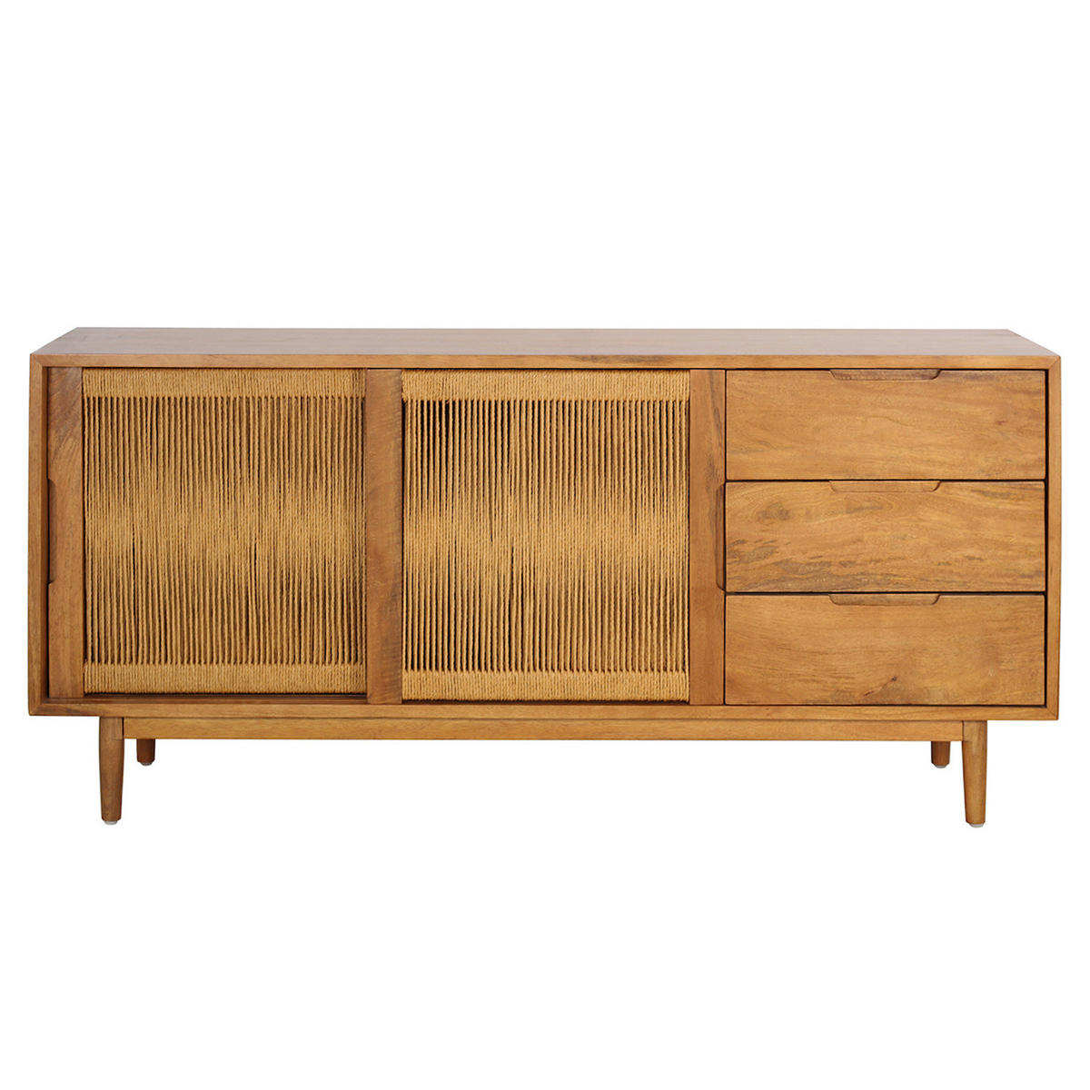 SIDEBOARD - Mango massiv - Naturfarben, Naturmaterialien (160/76/43cm) - home24
