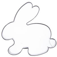 AUSSTECHFORM Häschen 6,5 cm Silber - Silberfarben, Metall (6/1.6/6.5cm) - Orion 