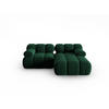 MODULARES-ECKSOFA rechts Bellis aus Samt flaschengrün 3 Sitzplätze - Grün, Textil (157/191cm) - Micadoni