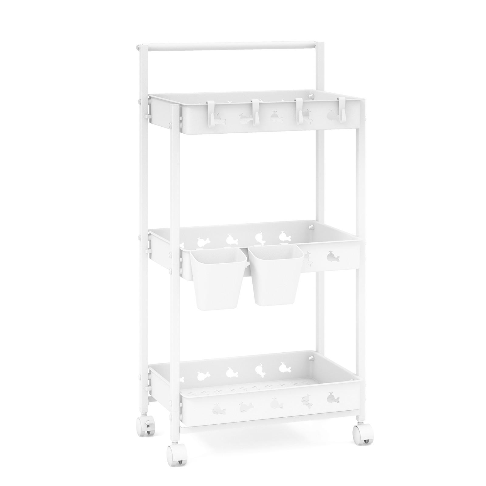 Costway Servierwagen Weiß 42x83x29 cm