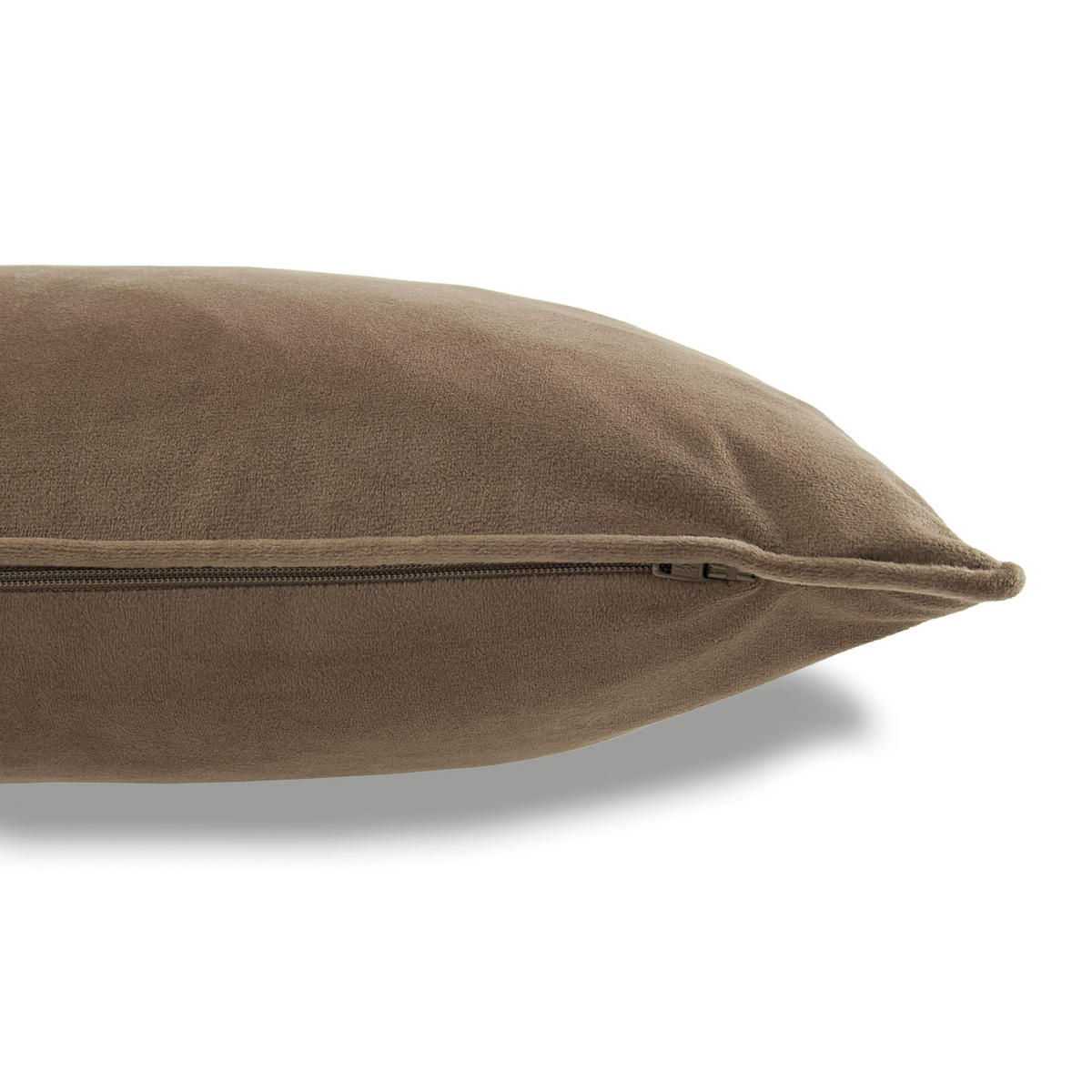 ZIERKISSENHÜLLE VELVET SIGNATURE - Braun, Textil (45/45cm) - Tom Tailor