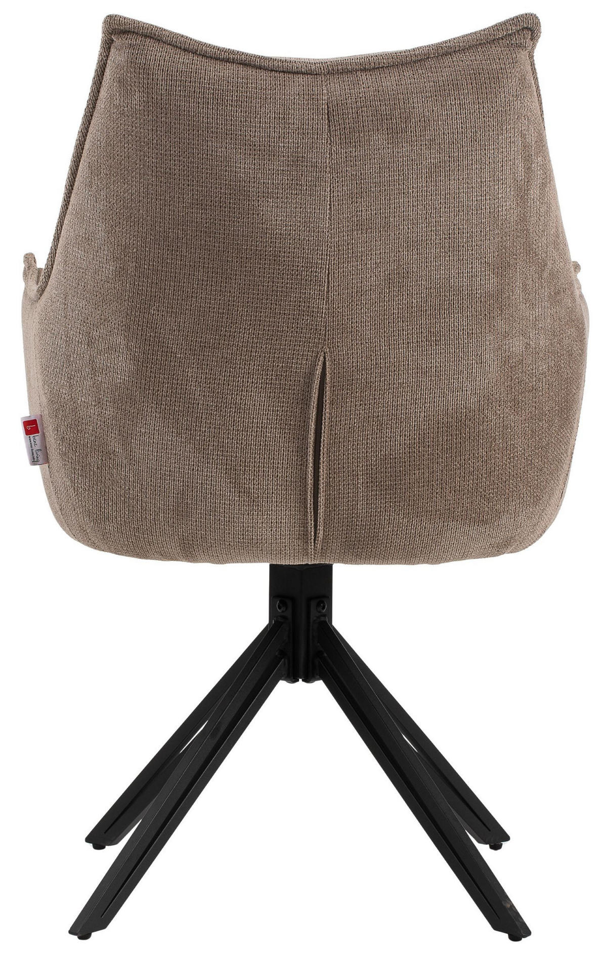 DININGSESSEL Ginosa - 4er Set - drehbar - braun - Schwarz/Braun, Textil/Metall (62/90/66cm) - bene living