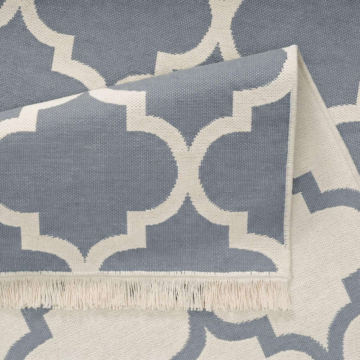 KURZFLORTEPPICH 140/200 cm Skandi Kilim 147 - Grau, Naturmaterialien (140/200cm) - Paco Home
