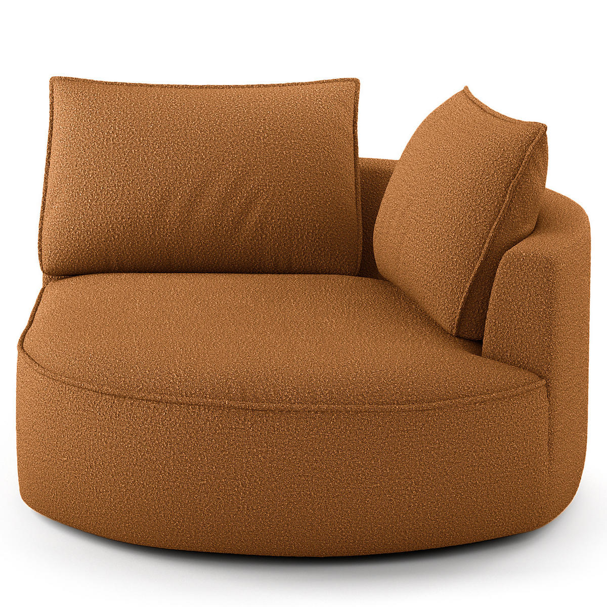 OTTOMANE - modular - Beige/Schwarz, Kunststoff/Textil (126/82/154cm) - home24