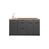 KUCHYNSKÝ BLOK Fame-Line, Tmavo-sivá/antracitová, 150 cm, AP Oak - antracitová/tmavosivá, kompozitné drevo (150/82/60cm) - Vicco