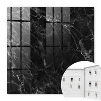 SCHLÜSSELBOX Weiß 30x30 cm – Türöffnung nach rechts - Marmortiefe - Schwarz, Metall (30/30/5cm) - TULUP