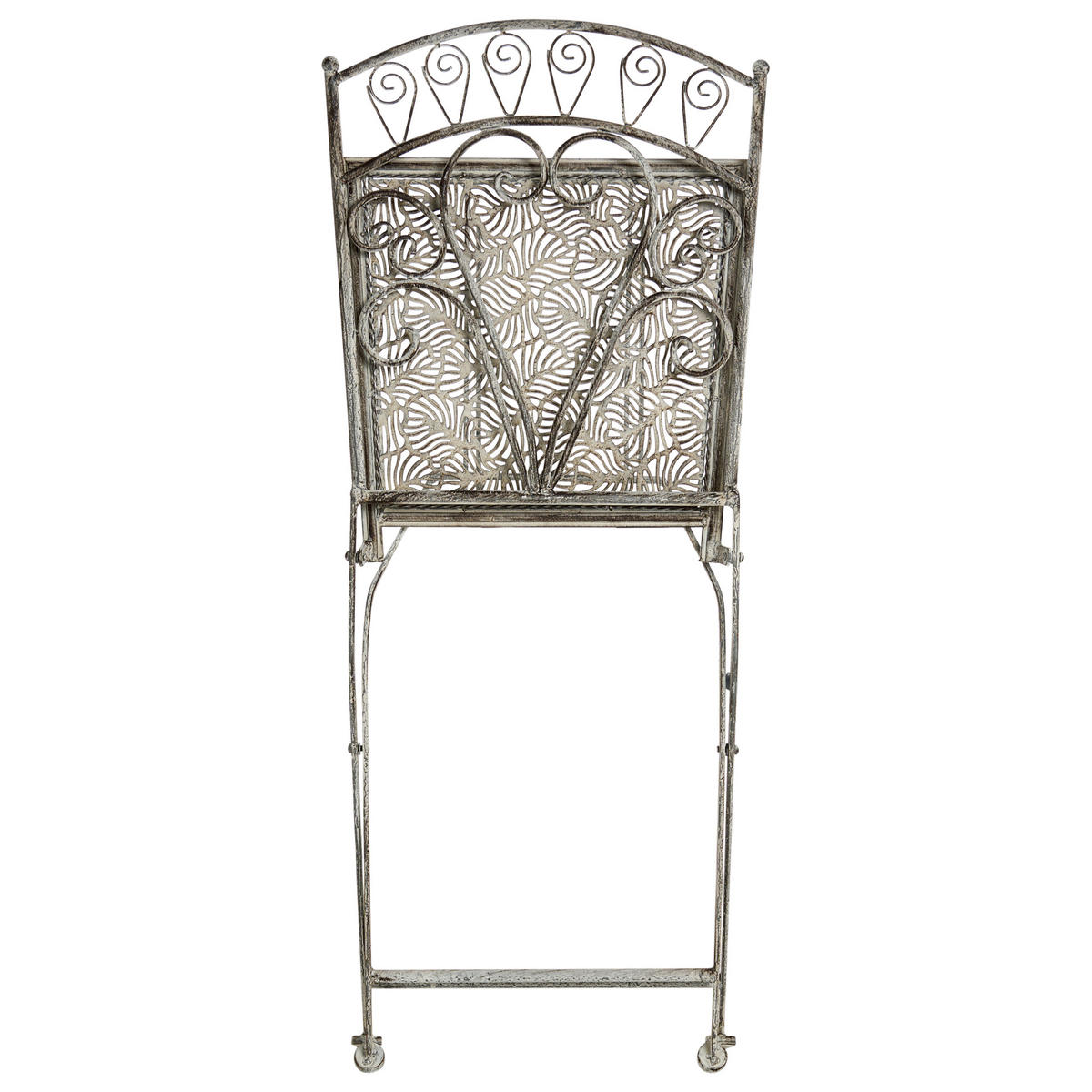 GARTENSTUHL 2er-Set Grau Nurra - Grau, Metall (42/92/47cm) - Beliani