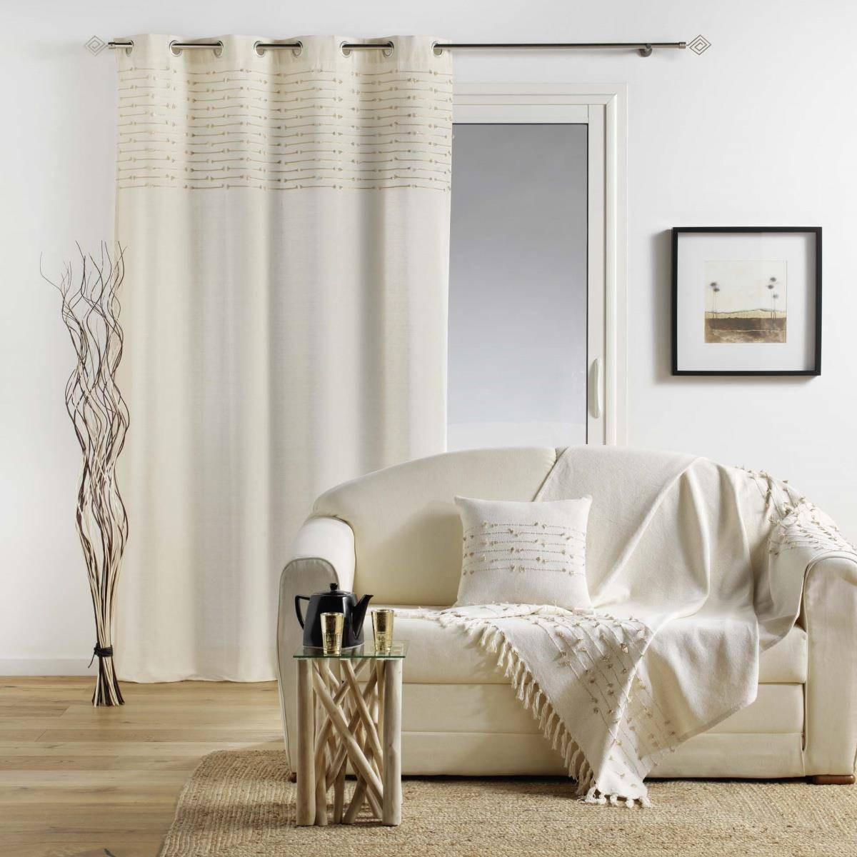 ZIERKISSEN Golden Sunset 40/40 cm - Weiß, Naturmaterialien (40/40cm) - Douceur d´intérieur