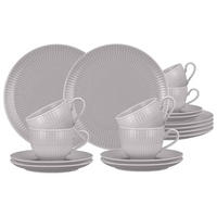 KAFFEESERVICE Amina Silbergrau 18er Set - Grau, Keramik (1/1/1cm) - Seltmann Weiden