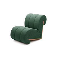 SESSEL CATCH ME Sessel, Komfortable Polsterung, 3D-Stoff, Hohe Festigkeit, Holzdetails, Farbe Grün - Schwarz/Grün, Holz/Textil (80/78/100cm) - DomoHome