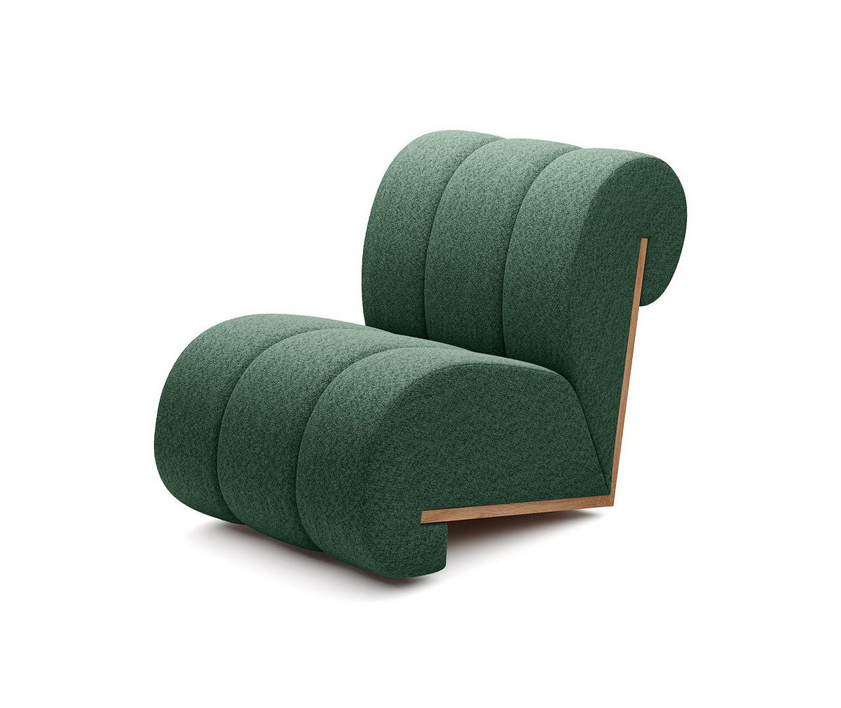 SESSEL CATCH ME Sessel, Komfortable Polsterung, 3D-Stoff, Hohe Festigkeit, Holzdetails, Farbe Grün - Schwarz/Grün, Holz/Textil (80/78/100cm) - DomoHome