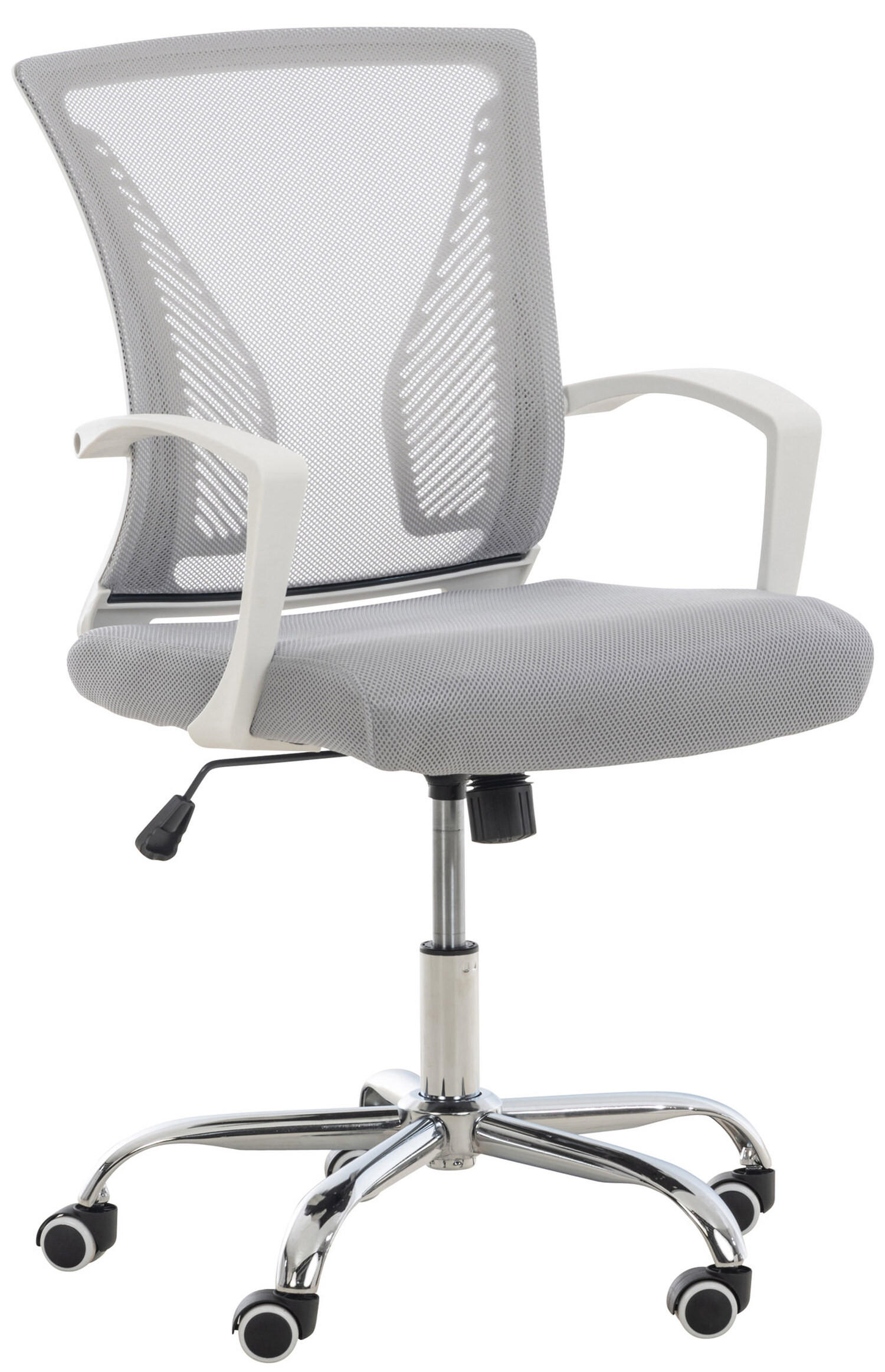 BÜROSTUHL Trail Two mit atmungsaktivem Netzbezug, Hellgrau - Hellgrau, Textil/Metall (59/104/56cm) - TPFLiving
