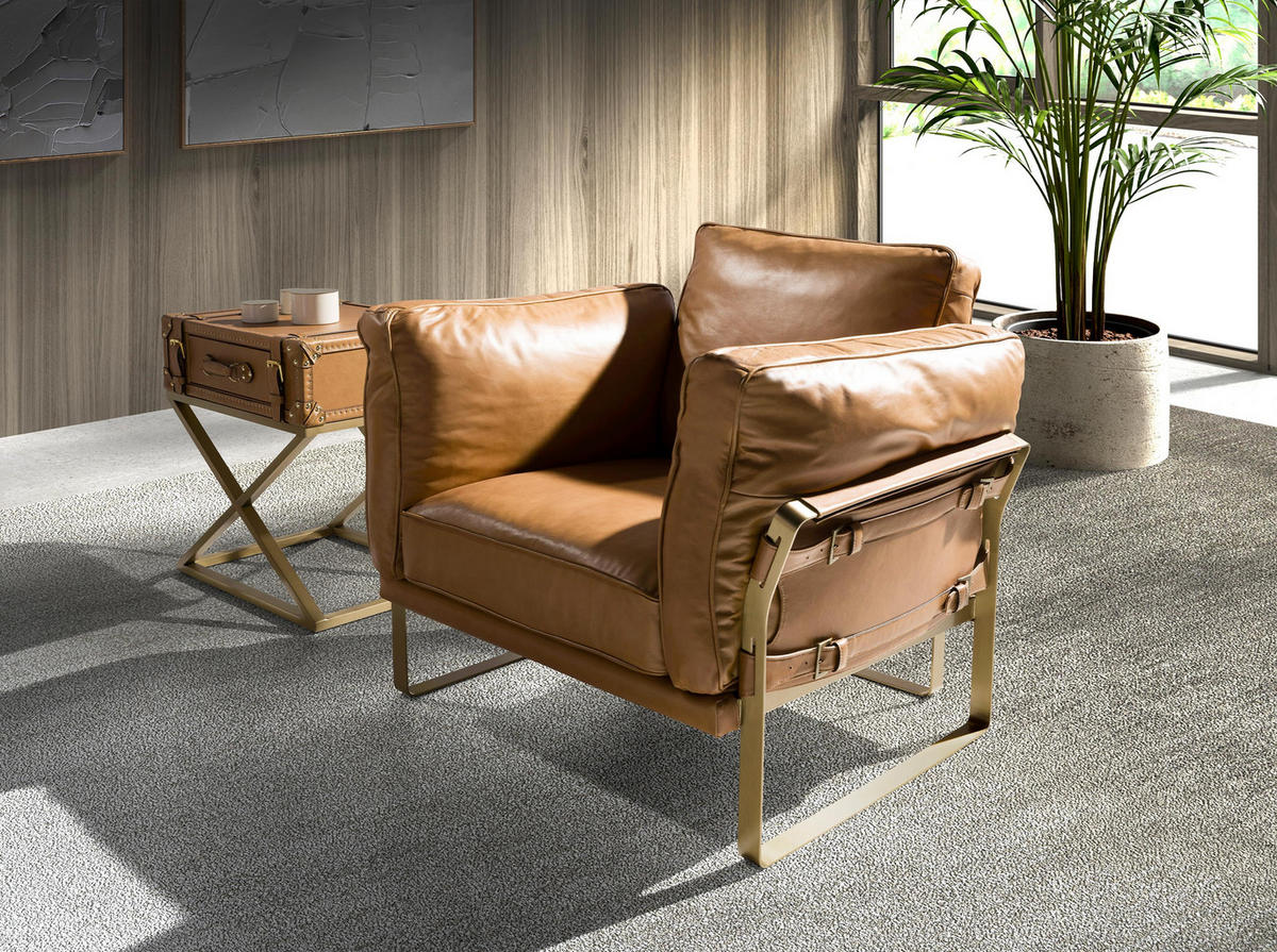 SESSEL Kamel Gold 97/88/82 - Braun, Leder (97/82/88cm) - ANGEL CERDA
