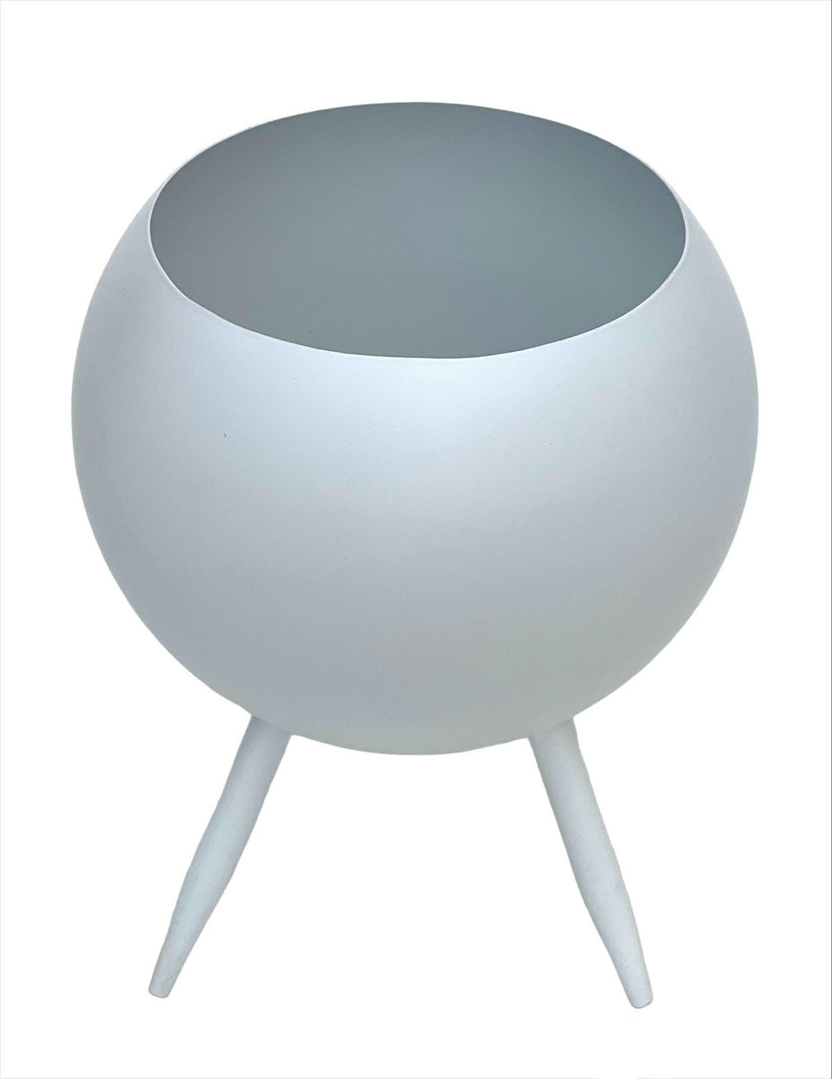 BLUMENHOCKER Metall mit Topf Weiß 23 cm 96259 M - Weiß, Metall (16/23/16cm) - DanDiBo