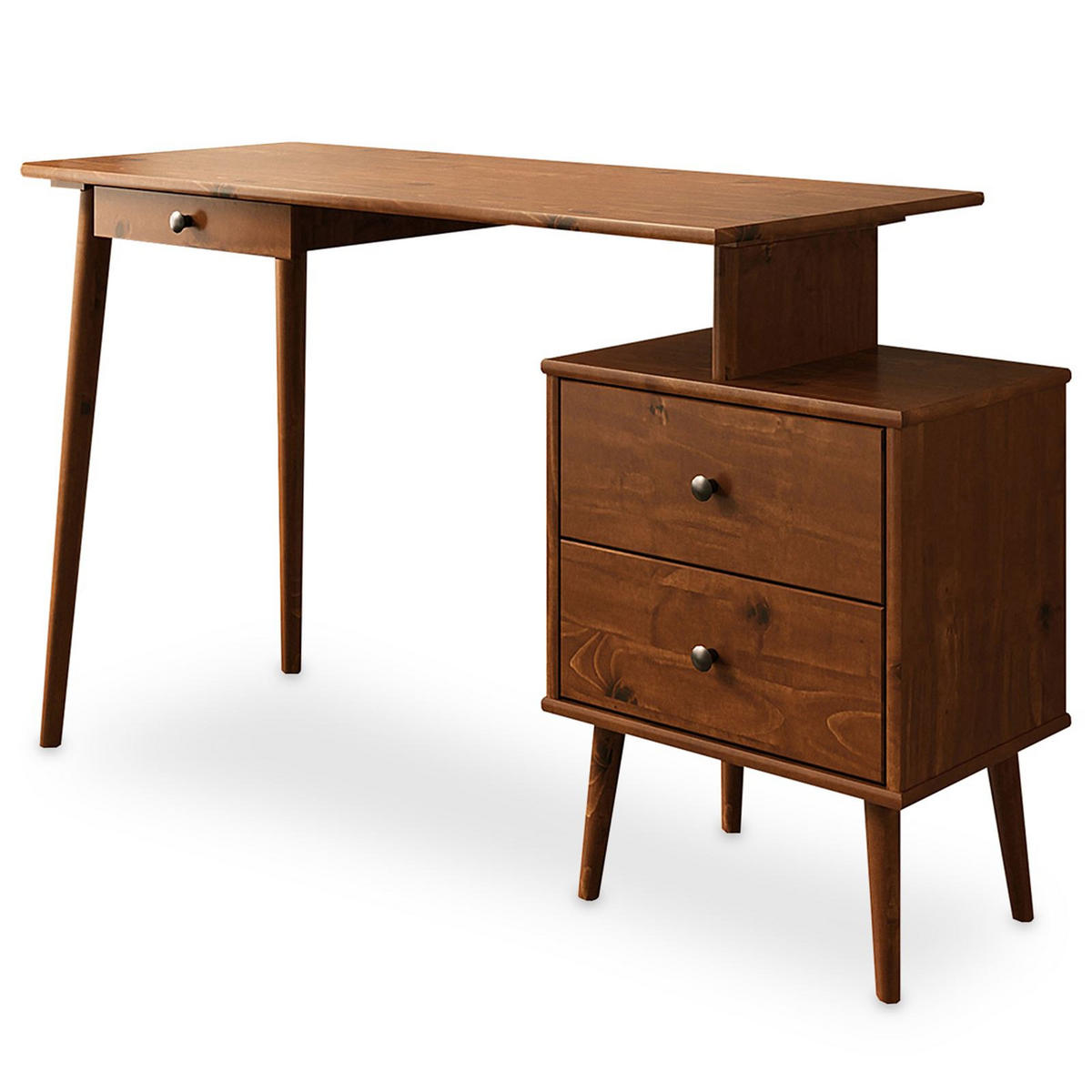 SCHREIBTISCH PIERO Kastanie - Kastanienfarben, Holz (54/138/75cm) - IDIMEX