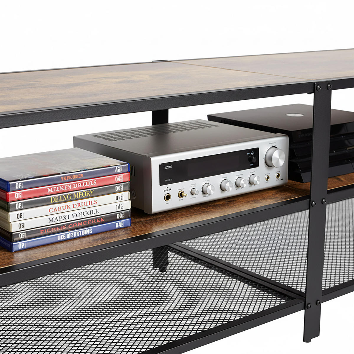 TV-LOWBOARD - Braun, Holzwerkstoff/Kunststoff (140/52/39cm) - Relaxdays