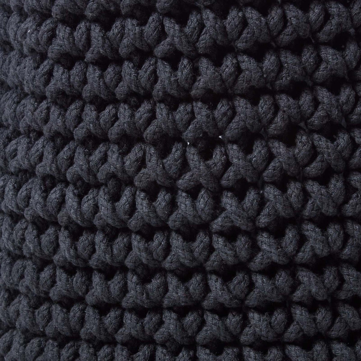 AUFBEWAHRUNGSKORB Baumwolle 42/37 cm - Schwarz, Textil (42/42/37cm) - Homescapes