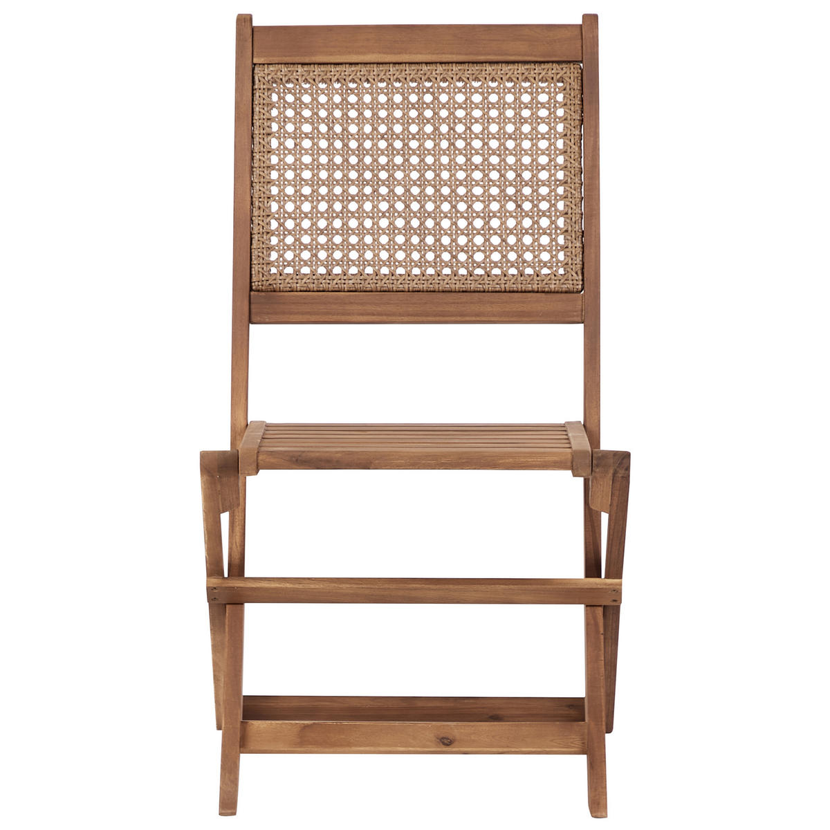 GARTENSTUHL 2er-Set Heller Holzfarbton Paraggi - Hellbraun, Holz (51/90/60cm) - Beliani