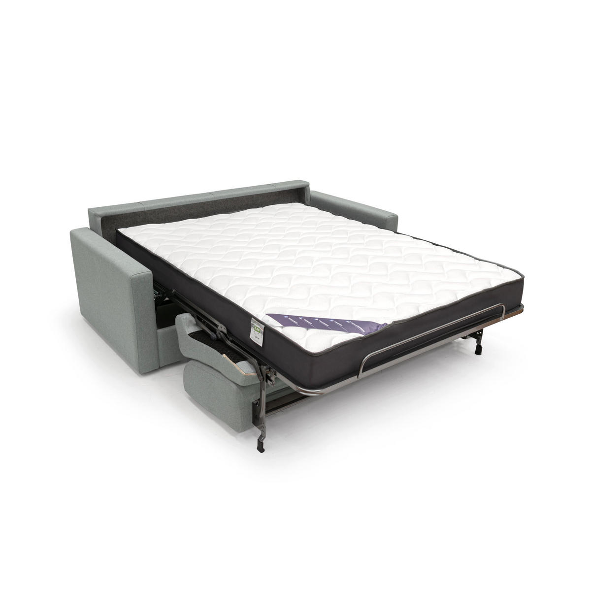 SCHLAFSOFA Chris - Grau, Textil (186/90/96cm) - Divani.store
