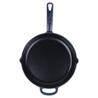 GUSSEISENPFANNE Litina emailliert dunkelblau - Dunkelblau, Metall (46.5/29.5/4.8cm) - Orion 